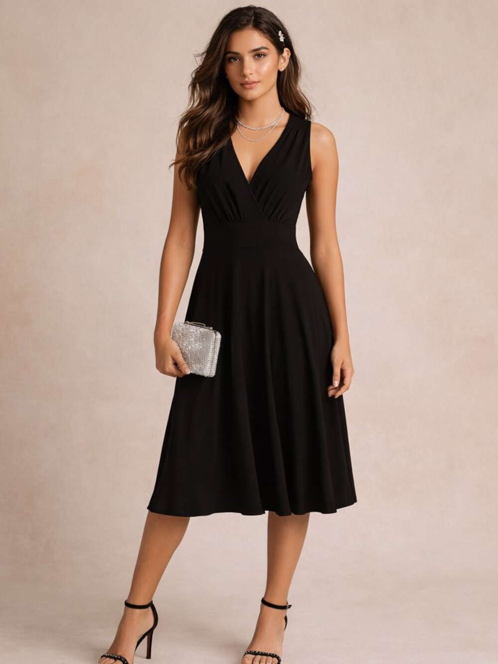 Cleo Black Sleeveless Fit & Flare Dress | Size 4